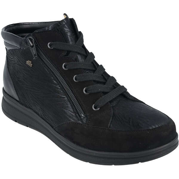 Natural look - Calzatura ortopedica finncomfort arles schwarz/nero/schwarz nubuk/crumble/knautsch 36