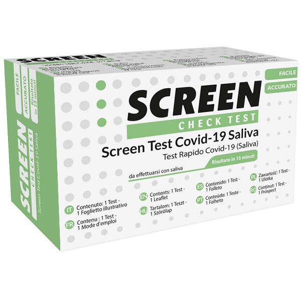 Screen italia - Screen test antigenico rapido autodiagnostico covid-19 sars-cov-2 campioni salivari selftest covid saliva screen