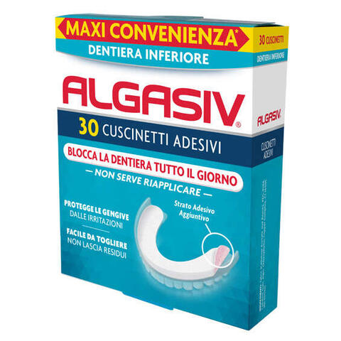 Algasiv - Adesivo per protesi dentaria inferiore 30 pezzi