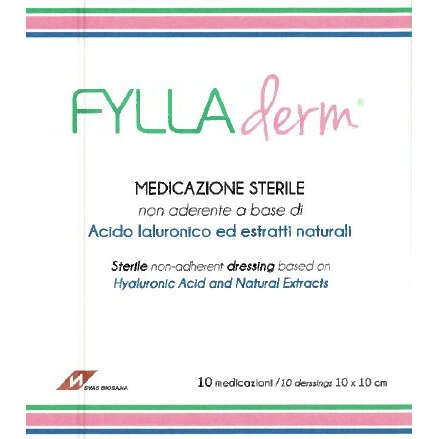 Fylladerm - Medicazione non aderente  a base di acido ialuronico 10 x 10 cm 10 buste