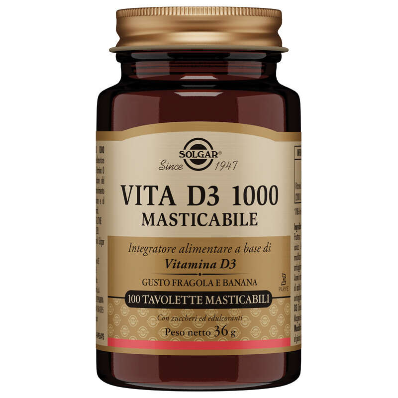 Solgar - Vita d3 1000 100 tavolette masticabili