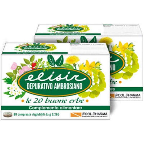 Pool pharma - Elisir depurativo ambrosiano 80 compresse 21,20 g