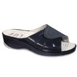 Scholl's - Nives patleasue-w navy blue memory cushion comfort plus pelle pelle scamosciata pu g 35 collezione ss20