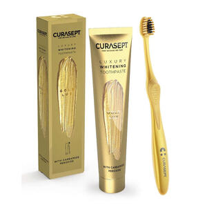 Curasept - Gold luxury whitening dentifricio 75 ml + spazzolino