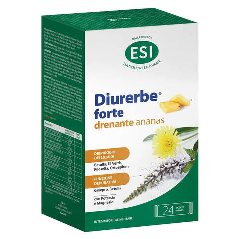 Diurerbe - Esi  forte drenante ananas 24 pocket drink da 20 ml