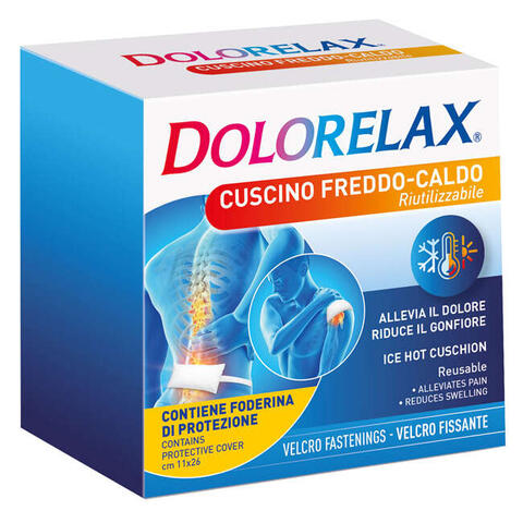 Dolorelax - Ice hot cuscino riutilizzabile con velcro fissante 11x26 cm